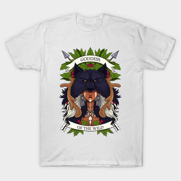 Goddess of the Wild T-Shirt by KPrimeArt